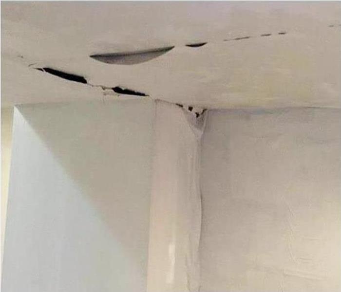 Ceiling damaged by water